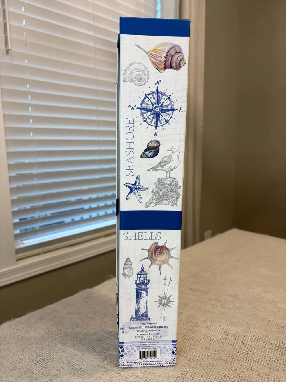 Michel Design Works The Shore Scented Drawer Liners, 6 sheets, new in box